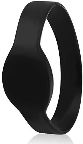 13.56 MHz Armband-IC-Karte, 10-teilige RFID-Silikonarmbandkarte, Wasserdichte RFID-IC-Karte für das Zugangskontrollsystem(Schwarz)