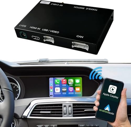 Road Top Wireless CarPlay Android Auto für Mercedes Benz A B CLA GLA C E ML GL GLK SLK Klasse 2012-2015 Jahr, Unterstützung Navigation, MirrorLink für Telefon, Kamera, Siri