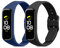 kwmobile 2X Sportarmband kompatibel mit Samsung Galaxy Fit 2 Armband - Fitnesstracker Band Set aus TPU Silikon