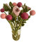 Én Gry & Sif - Filzblumen Strauß Blumen aus Filz - Blumenstrauß - Fair Trade - handgemacht (Rosenrot)