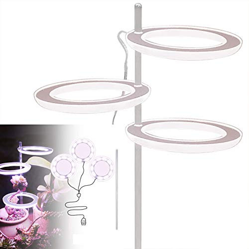 AK-XING Grow Lights for Indoor Plants USB Powered Full Spectrum LED Ring Heads Growing Lamp Desk Plant Lamp for Greenhouse Hydroponics Succulent Flower
