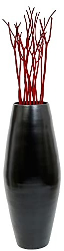 Bambus-Bodenvase, 69,8 cm, Schwarz