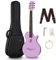 Enya Nova Go Akustikgitarre aus Kohlefaser, 1/2-Größe, Anfänger Gitarre für Erwachsene, Reisen Akustik Gitarre mit Geschenkverpackung, EVA-Gigbag, Gitarrengurt, Reinigungstuch (Violett)