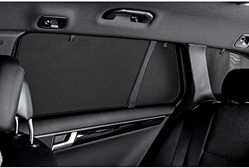 Satz Car Shades kompatibel mit Citroen Berlingo XL / Peugeot Rifter / Opel Combo Life / Toyota Proace City 2018- (nur mit feste Heckscheibe) (6-teilig), Black