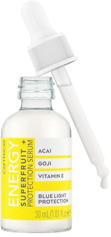 Catrice Energy Superfruit + Protection Serum, Intensivpflege, Konzentrat, transparent, für Mischhaut, für unreine Haut, schützend, revitalisierend, pflegend, vegan, ohne Parfüm (30ml)