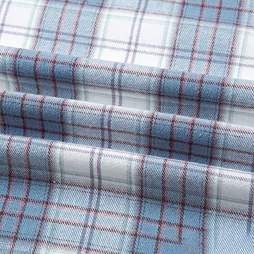Baumwollbüffel-Karo-Stoff, karierter Stoff Meterware, Flanell-Stoff verwendet für Kleidung JK-Hemd, 1/2/3 Meter, 15 Farben