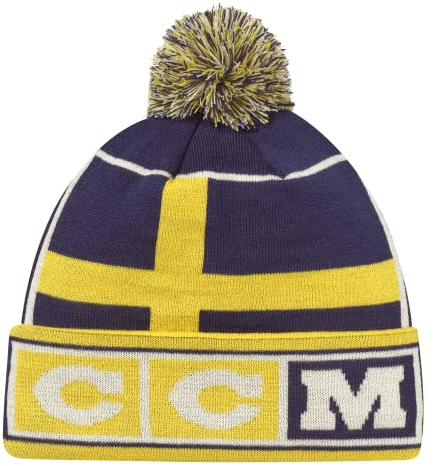 CCM Flag Pom Knit Sweden Senior Navy Mütze