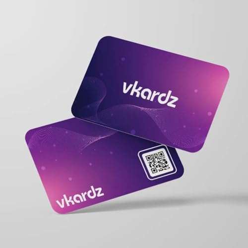 Rosa und Blau Design Schöne gedruckte QR-Code & NFC-fähige digitale Visitenkarte…