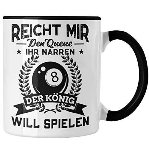 Trendation - Billard Tasse Geschenk Pool Spruch Geschenkidee Vater Opa Billard Profi (Schwarz)