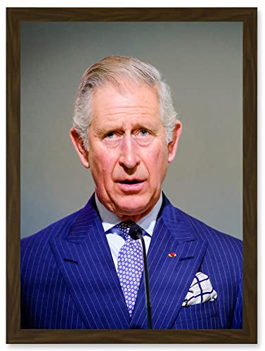 Artery8 King Charles III Third of England Scotland United Kingdom Speech Photo Artwork Framed Wall Art Print A4