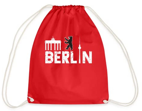 DesignsByJnk5 Turnbeutel Unisex Berlin | Berlin Sportbeutel Berlin Spruch | Berliner lustige Sprüche Tasche Geschenkidee Berlin