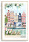 Nationcog Amsterdam Kunstdruck - Niederlande Druck Holland Wandkunst Tulpen Reise Druck Poster - Einweihungsgeschenk (ungerahmt) (40,6 x 61 cm)