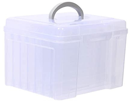 Baoblaze Foto-Organizer-Box mit Trennwänden, Foto-Organizer, Binder, Grußkarten-Aufbewahrungsbox für die Aufbewahrung von Geburtstagsdokumenten, Scrapbooking,