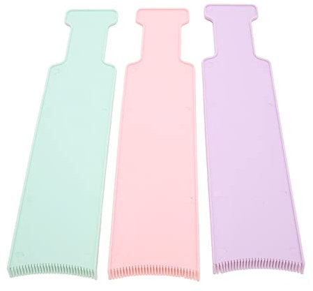 Paleta para Teñir Balayage, Tabla Balayage con Dientes, 3 uds., Tabla Balayage, Peine Curvo, Dientes, Superficies Alisadoras, Tablero de Láminas Anchas para Tinte de Cabello
