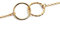 SINGULARU - Circles Twist Armband. Messing mit 18 Kt Vergoldeter Beschichtung. Schmuck für Damen.