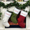 Personalisierte Individuelle Name Weihnachtsstrumpf Nikolausstiefel: Gestrickt Bestickte Nikolausstrumpf mit Namen Christmas Stockings Kamin Hängenden für Feiertags Familienparty Dekoration (G)