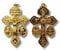 OVUNQUE PROTEGGIMI Croce crocifisso del Perdono. Color Oro. Ciondolo religioso. Medaglia Madonna Miracolosa. Medaglia San Benedetto. From Italy. (1)