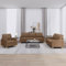 LAPOOH 3-TLG. Sofagarnitur mit Kissen Braun Stoff, Sofa Mit Relaxfunktion, Couchgarnitur, Wohnzimmer Sofa, Couch, Sofa Set 3201245