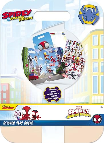 Design Group Spidey & His Amazing Friends Aufkleber Spielszenen Aufkleber Kinder kreative Aktivität ab 3 Jahren