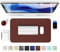 GOMIN Schreibtischunterlage 60x35cm - PU Leder Mauspad Wasserfest & Rutschfest - Laptop Tischunterlage Groß - Leicht zu reinigende Schreibunterlage - Mousepad XXL für Büro und Home-Office - Braun