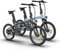 ADO E-Bike 2 × Air 20S E-Fahrrad Faltbar, klapprad Riemenantrieb,City Bike, 1 Gang, Hintermotor, ebike Damen/Herren,StVZO,ADO Smart APP,3,5-Zoll-IPS-Display (Gray+Blue)