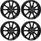 4x AUTEC Felgen Alufelgen BRIXEN 7.0x17 ET50 5x108 Schwarz kompatibel mit Volvo V40 V60 S40 V50 S60 V70 C30 XC70