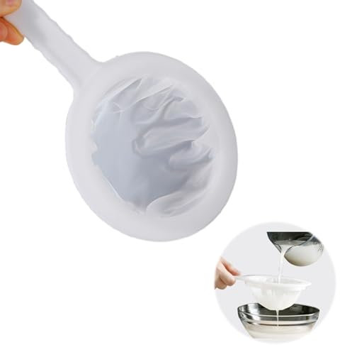 Vusmer Mesh Strainer Sieve 400 Mesh Filter Net Kitchen Ultra-Fine Juice Filter Food Filter Spoon for Seedless Jam, Flour, Yogurt, Soy Milk, Coffee, Honey Tea