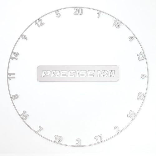 Precise180 - Onepiece Zahlenring - Gunmetal - Premium Dartzahlenring aus 2mm dicken Stahl - 11 Farben - Dartscheiben Nummernring - Dartzubehör