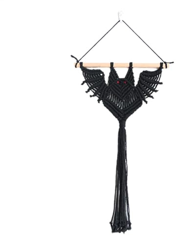 Macrame Hanger Organizer - Hanging Storage Macrame Wall Mounted Decorative Organizer | Hand-Woven Batwing Macrame Pot, Planter Net Pocket