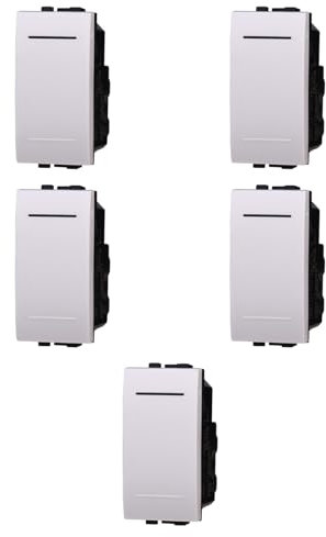 5 MODULI INTERRUTTORE 16A, BIANCO, COMPATIBILE CON BTICINO LIVING, MODULI E FRUTTI 100% COMPATIBILI, MATERIALI DI ALTA QUALITA'