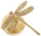 SOLUSTRE Pas de crochet de frappe en forme de libellule Dragon accroche serviette accroche salle de bain cintre porte manteau crochets de serviette de bain crochets pour mur laiton Golden