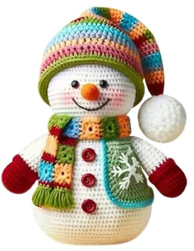 Set de Adornos de muñeco de Nieve: de árbol acrílico Estilo Crochet, Lindos Colgantes Planos | Accesorios de Mochila de Navidad, Perchas de Dibujos Animados Festivos para Eventos navideños,