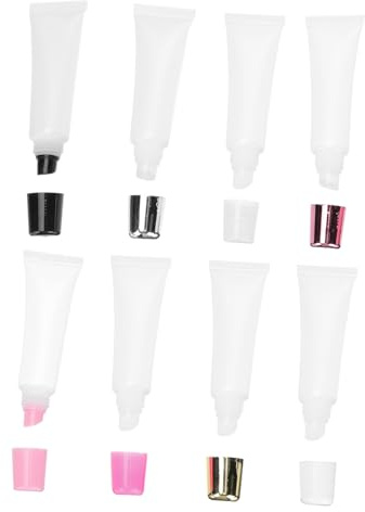 TOGEVAL 8 Stück Nachfüllbare Lippenstiftflaschen 15 Ml Kunststoff Pp Leichte Kleiner Lippenstiftbehälter für Reisen und Alltag
