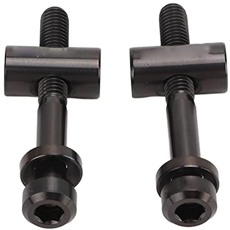 Qqmora Tornillo de Tija de Sillín de Bicicleta de Aleación de Titanio, Duradero, de Alta Resistencia, a Prueba de Herrumbre, M5 X 40 Mm, Tornillo de Fijación para Tija de Sillín para (Negra)