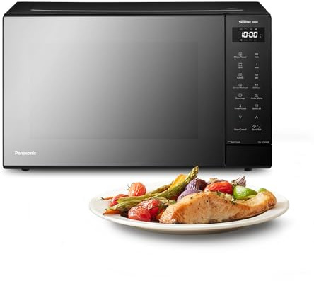 Panasonic NN-GT65QBEPG 31L Forno a Microonde Combi Grill, 1000W, Cottura Combinata, 7 Livelli di Potenza, Turbo Defrost, LED, Piatto Rotante, Nero
