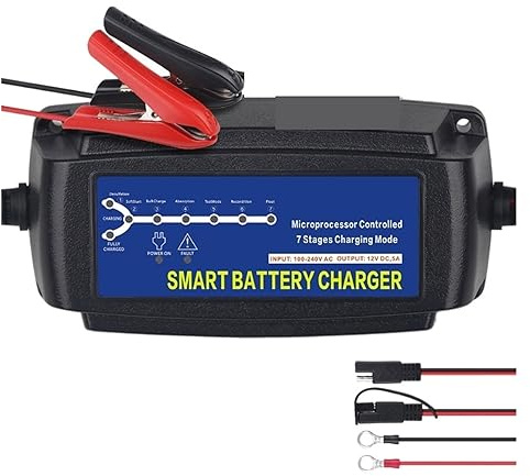Automobile Automatica Del Caricatore Delle 7 Fasi 12v 5A For Il Desulfator Mantenitore Della Batteria Gel Al Piombo For Veicolo Di Carico Facile Da Usare
