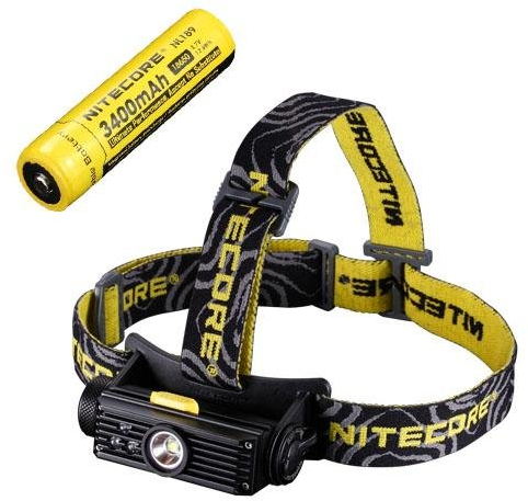 Nitecore Combo HC90 Rechargeable XM-L2 LED Headlamp -Includes NL1834R Rechargeable 18650 Battery