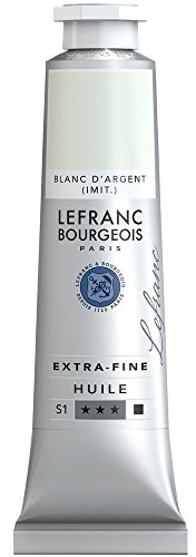 Lefranc Bourgeois 405147 extra feine Ölfarbe in Künstlerqualität aus hochwertigen Pigmenten, lebendige Farben, hohe Lichtechtheit, 40ml Tube - Bleiweiß Farbton