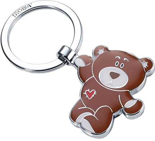 TROIKA Schlüsselanhänger Bär Bruno Teddy Petz, Metallguss/Emaille, verchromt, braun, silber