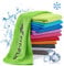 Fit-Flip Kühlendes Handtuch - Ice Cooling Towel und mikrofaser Kühltuch – kühlende Handtücher für Nacken und Hals - Airflip cool Towel für Fitness und Sport - Kühlhandtuch (neon grün, 120x35cm)