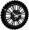 Instant Karma Clocks | Wanduhr Motocross Reifen Design | Wanddeko für Biker, Werkstatt & Garage | Geschenk für Motorradfans