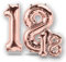 FUNXGO Palloncino Oro Rosa Grande Numero 18 per Compleanno - Decorazioni Festive - Vola con l'Elio