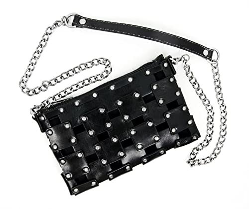 Time Resistance Leder Clutch - Handtasche Damen - Schultertasche aus Leder - Tragetasche - Tasche für Damen