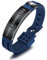 MOWOM Medical SOS Notfall Armband Personalisiertes Gravur Silikon Edelstahl Namensarmband Männer Damen Jungen Mädchen - Bündel mit Notfallkarte, Kartenhülle (Blau Type 2 Diabetes)