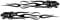 WOO LANDO - 2 adesivi per tuning auto, leone con fiamme (nero), 22 x 3,5 cm, per tuning auto