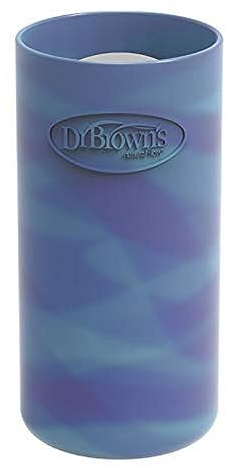 Dr. Brown's Options+ Étui pour bouteille en verre, fin, 100 % silicone, phosphorescent, sans BPA, 200 g, 1 pièce