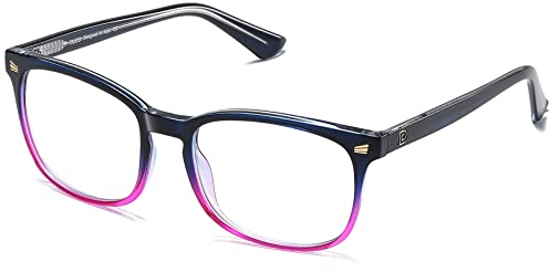 DUCO Blaulichtfilter Brille Damen Herren Bildschirmbrille,Vintage ohne Stärke Blaulicht Brille UV Schutz Anti-Müdigkeit 5201S