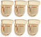 Nifocc Metall Mappenschloss Steckschloss Geldbörse Push Lock Set DIY Lock Zubehör für Leder Tasche Portemonnaie - Gold 6 Stk