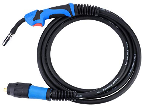 Schweißbrenner MB15AK mit 4 Meter Schlauchpaket Schutzgas CO2 Welding Torch Gun Hals für MIG/MAG Schweißgerät Euro Zentralanschluss Schweissgeräte, gasgekühlt leicht, flexibel