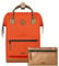 Cabaïa - Adventurer Rucksack Bogota Medium 18L - Wasserabweisend - Laptopfach bis zu 13 Zoll - 2 Vordertaschen - vegan zertifiziert - Rucksack für Reisen und Arbeit, Damen & Herren - Orange